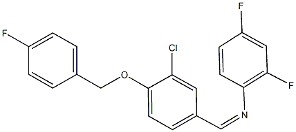 N-{3-chloro-4-[(4-fluorobenzyl)oxy]benzylidene}-N-(2,4-difluorophenyl)amine Struktur