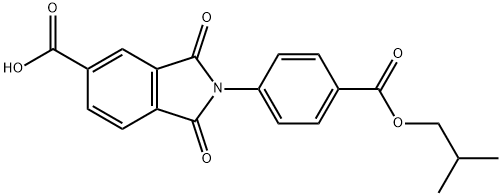 2-[4-(isobutoxycarbonyl)phenyl]-1,3-dioxoisoindoline-5-carboxylic acid Struktur