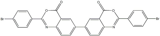 6,6'-bis[2-(4-bromophenyl)-4H-3,1-benzoxazin-4-one] Struktur