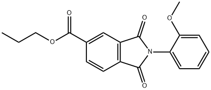 propyl 2-(2-methoxyphenyl)-1,3-dioxo-5-isoindolinecarboxylate Struktur