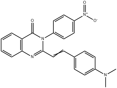 2-{2-[4-(dimethylamino)phenyl]vinyl}-3-{4-nitrophenyl}-4(3H)-quinazolinone Struktur