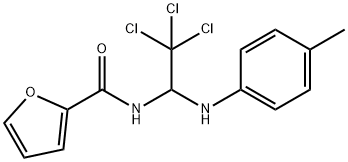 N-[2,2,2-trichloro-1-(4-toluidino)ethyl]-2-furamide Struktur