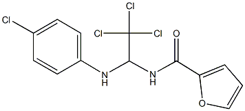 N-[2,2,2-trichloro-1-(4-chloroanilino)ethyl]-2-furamide Struktur