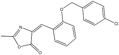 4-{2-[(4-chlorobenzyl)oxy]benzylidene}-2-methyl-1,3-oxazol-5(4H)-one Struktur