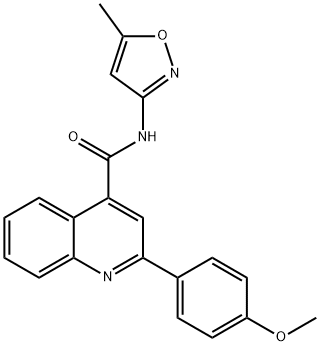 2-(4-methoxyphenyl)-N-(5-methyl-3-isoxazolyl)-4-quinolinecarboxamide Struktur