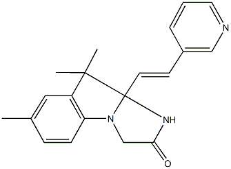 7,9,9-trimethyl-9a-[2-(3-pyridinyl)vinyl]-9,9a-dihydro-1H-imidazo[1,2-a]indol-2(3H)-one Struktur