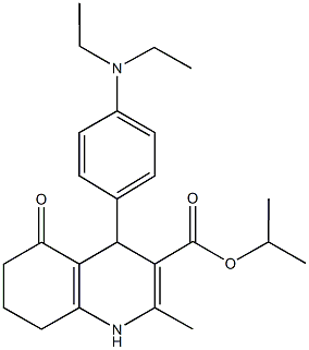 isopropyl 4-[4-(diethylamino)phenyl]-2-methyl-5-oxo-1,4,5,6,7,8-hexahydro-3-quinolinecarboxylate Struktur