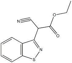 ethyl 1,2-benzisothiazol-3-yl(cyano)acetate Struktur