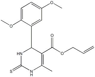 allyl 4-(2,5-dimethoxyphenyl)-6-methyl-2-thioxo-1,2,3,4-tetrahydro-5-pyrimidinecarboxylate Struktur