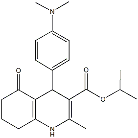 isopropyl 4-[4-(dimethylamino)phenyl]-2-methyl-5-oxo-1,4,5,6,7,8-hexahydro-3-quinolinecarboxylate Struktur