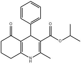 isopropyl 2-methyl-5-oxo-4-phenyl-1,4,5,6,7,8-hexahydro-3-quinolinecarboxylate Struktur