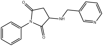 1-phenyl-3-[(3-pyridinylmethyl)amino]-2,5-pyrrolidinedione Struktur