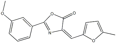 2-(3-methoxyphenyl)-4-[(5-methyl-2-furyl)methylene]-1,3-oxazol-5(4H)-one Struktur