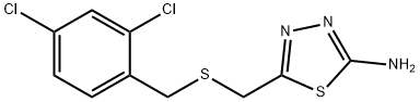 5-{[(2,4-dichlorobenzyl)sulfanyl]methyl}-1,3,4-thiadiazol-2-amine Struktur