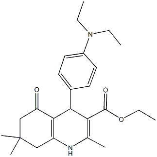 ethyl 4-[4-(diethylamino)phenyl]-2,7,7-trimethyl-5-oxo-1,4,5,6,7,8-hexahydro-3-quinolinecarboxylate Struktur