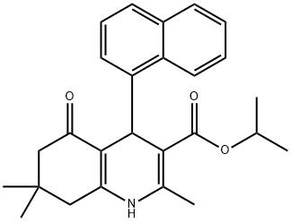 isopropyl 2,7,7-trimethyl-4-(1-naphthyl)-5-oxo-1,4,5,6,7,8-hexahydro-3-quinolinecarboxylate Struktur