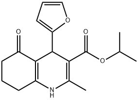 isopropyl 4-(2-furyl)-2-methyl-5-oxo-1,4,5,6,7,8-hexahydro-3-quinolinecarboxylate Struktur