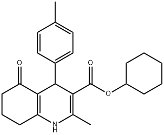 cyclohexyl 2-methyl-4-(4-methylphenyl)-5-oxo-1,4,5,6,7,8-hexahydroquinoline-3-carboxylate Struktur