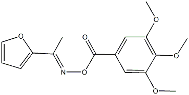 1-(2-furyl)ethanone O-(3,4,5-trimethoxybenzoyl)oxime Struktur