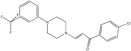 1-(4-chlorophenyl)-3-{4-[3-(trifluoromethyl)phenyl]-1-piperazinyl}-2-propen-1-one Struktur