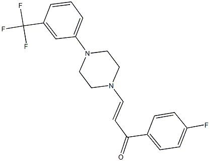 1-(4-fluorophenyl)-3-{4-[3-(trifluoromethyl)phenyl]-1-piperazinyl}-2-propen-1-one Struktur