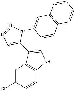 5-chloro-3-[1-(2-naphthyl)-1H-tetraazol-5-yl]-1H-indole Struktur