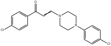 1-(4-chlorophenyl)-3-[4-(4-chlorophenyl)-1-piperazinyl]-2-propen-1-one Struktur