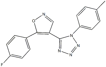 5-[5-(4-fluorophenyl)-4-isoxazolyl]-1-(4-methylphenyl)-1H-tetraazole Struktur