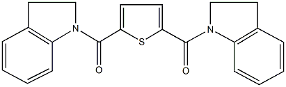 1-{[5-(2,3-dihydro-1H-indol-1-ylcarbonyl)-2-thienyl]carbonyl}indoline Struktur