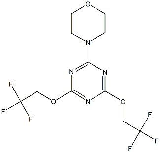 2-(4-morpholinyl)-4,6-bis(2,2,2-trifluoroethoxy)-1,3,5-triazine Struktur