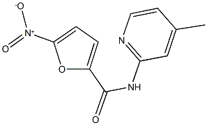 5-nitro-N-(4-methyl-2-pyridinyl)-2-furamide Struktur