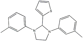 1,3-bis(3-methylphenyl)-2-(2-thienyl)imidazolidine Struktur