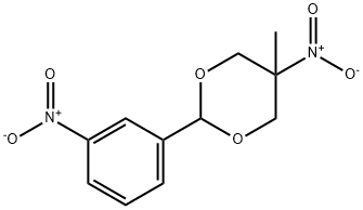 5-methyl-5-nitro-2-(3-nitrophenyl)-1,3-dioxane Struktur