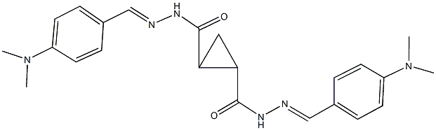 N'~1~,N'~2~-bis[4-(dimethylamino)benzylidene]-1,2-cyclopropanedicarbohydrazide Struktur