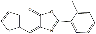 4-(2-furylmethylene)-2-(2-methylphenyl)-1,3-oxazol-5(4H)-one Struktur