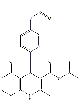 1-methylethyl 4-[4-(acetyloxy)phenyl]-2-methyl-5-oxo-1,4,5,6,7,8-hexahydroquinoline-3-carboxylate Struktur