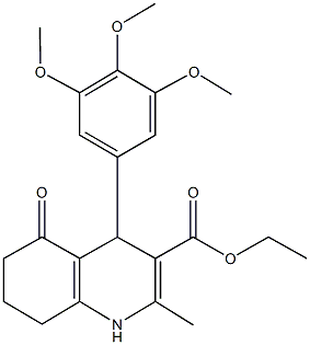 ethyl 2-methyl-5-oxo-4-(3,4,5-trimethoxyphenyl)-1,4,5,6,7,8-hexahydro-3-quinolinecarboxylate Struktur