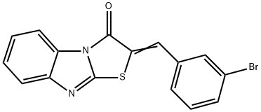 2-(3-bromobenzylidene)[1,3]thiazolo[3,2-a]benzimidazol-3(2H)-one Struktur