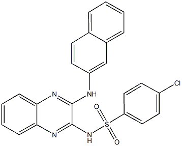 4-chloro-N-[3-(2-naphthylamino)-2-quinoxalinyl]benzenesulfonamide Struktur