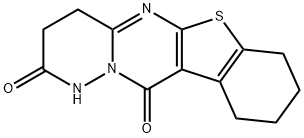 3,4,7,8,9,10-hexahydro-1H-[1]benzothieno[2',3':4,5]pyrimido[1,2-b]pyridazine-2,11-dione Struktur