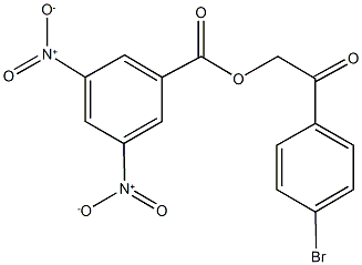 2-(4-bromophenyl)-2-oxoethyl 3,5-dinitrobenzoate Struktur