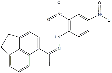 1-(1,2-dihydro-5-acenaphthylenyl)ethanone {2,4-bisnitrophenyl}hydrazone Struktur