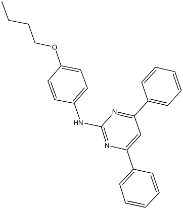 N-(4-butoxyphenyl)-4,6-diphenyl-2-pyrimidinamine Struktur