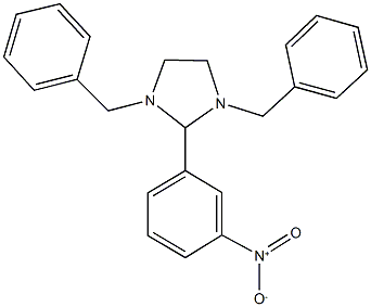 1,3-dibenzyl-2-{3-nitrophenyl}imidazolidine Struktur