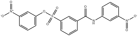 3-nitrophenyl 3-({3-nitroanilino}carbonyl)benzenesulfonate Struktur