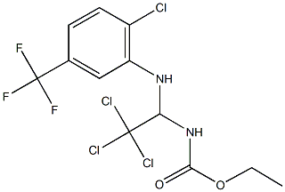 ethyl 2,2,2-trichloro-1-[2-chloro-5-(trifluoromethyl)anilino]ethylcarbamate Struktur