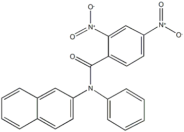 2,4-bisnitro-N-(2-naphthyl)-N-phenylbenzamide Struktur