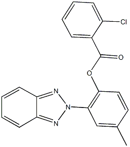 2-(2H-1,2,3-benzotriazol-2-yl)-4-methylphenyl 2-chlorobenzoate Struktur