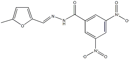 3,5-dinitro-N'-[(5-methyl-2-furyl)methylene]benzohydrazide Struktur