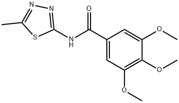 3,4,5-trimethoxy-N-(5-methyl-1,3,4-thiadiazol-2-yl)benzamide Struktur